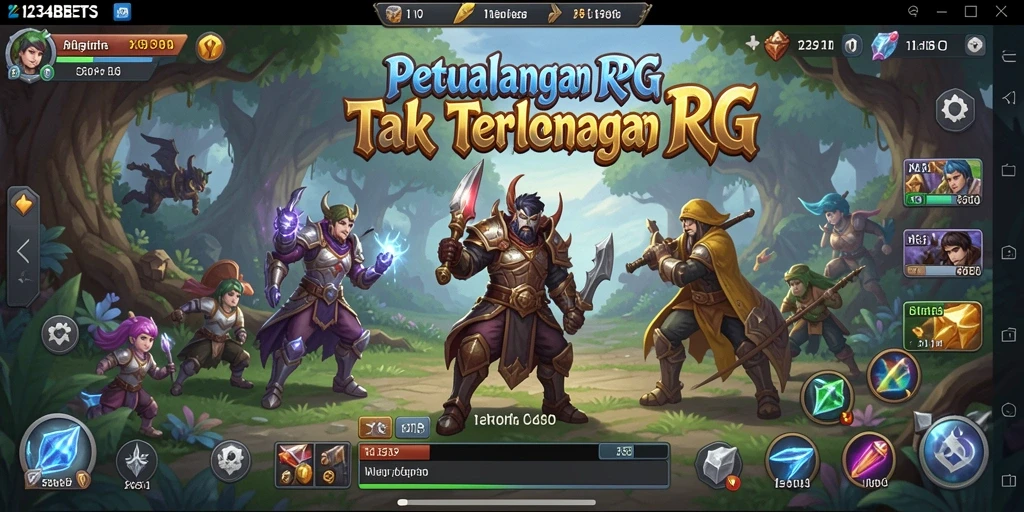 Gameplay RPG seru di 1234BETS dengan karakter yang kuat.