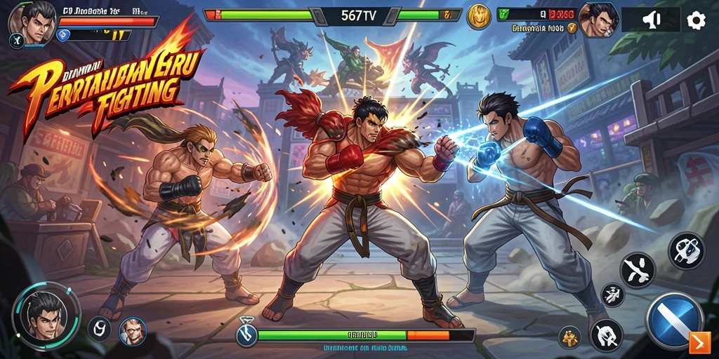 Screenshot dari gameplay Fighting yang menegangkan di 567TV.