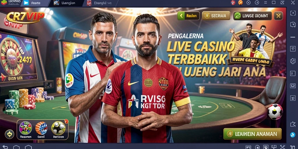 Tampilan menarik dari gameplay Live Casino CR7VIP yang seru dan interaktif.