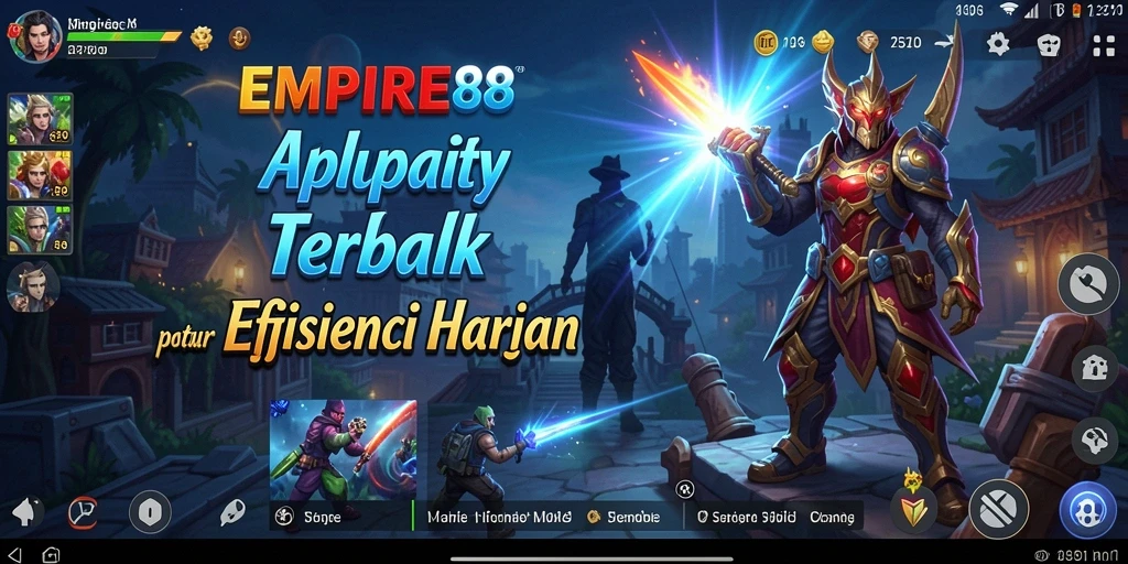 Tampilan antarmuka pengguna aplikasi EMPIRE88 yang modern dan intuitif.