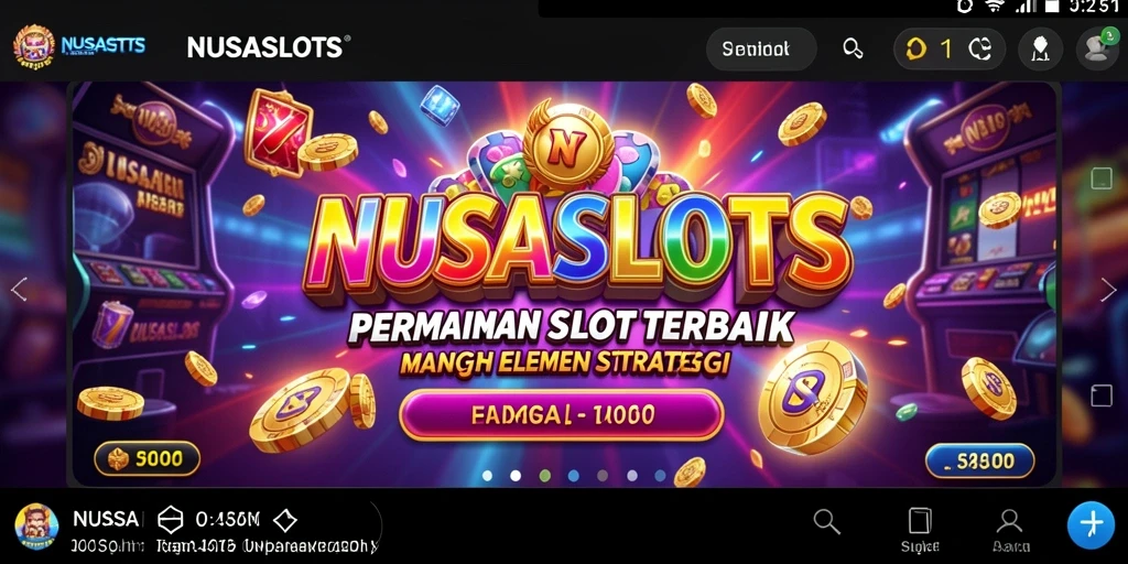 Tampilan gameplay NUSASLOTS dengan berbagai tema slot yang menarik