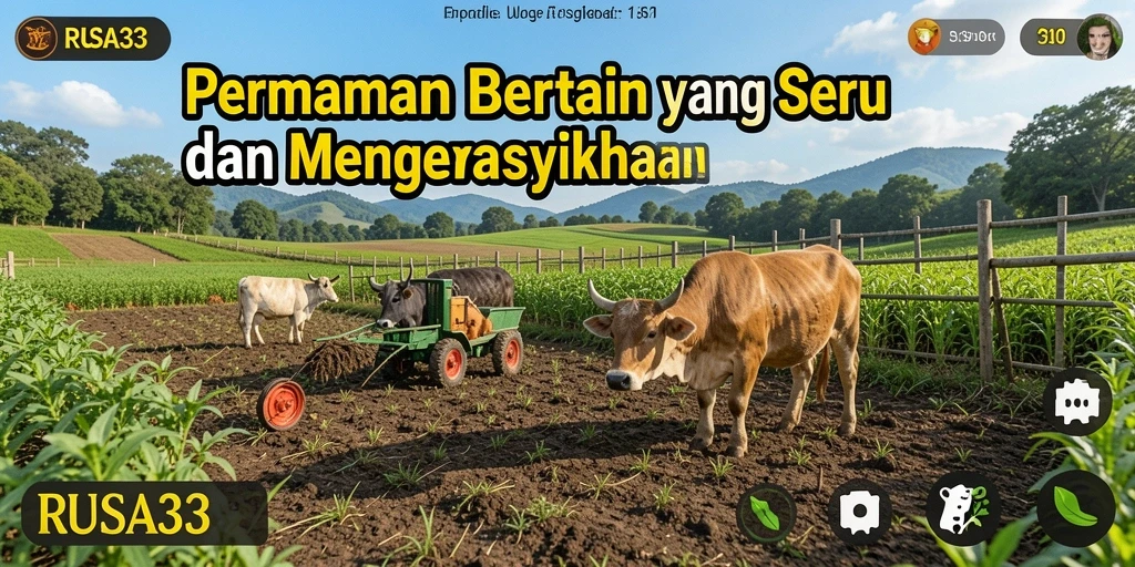 Screenshot gameplay RUSA33 menampilkan pengalaman bertani yang menarik dan adiktif.