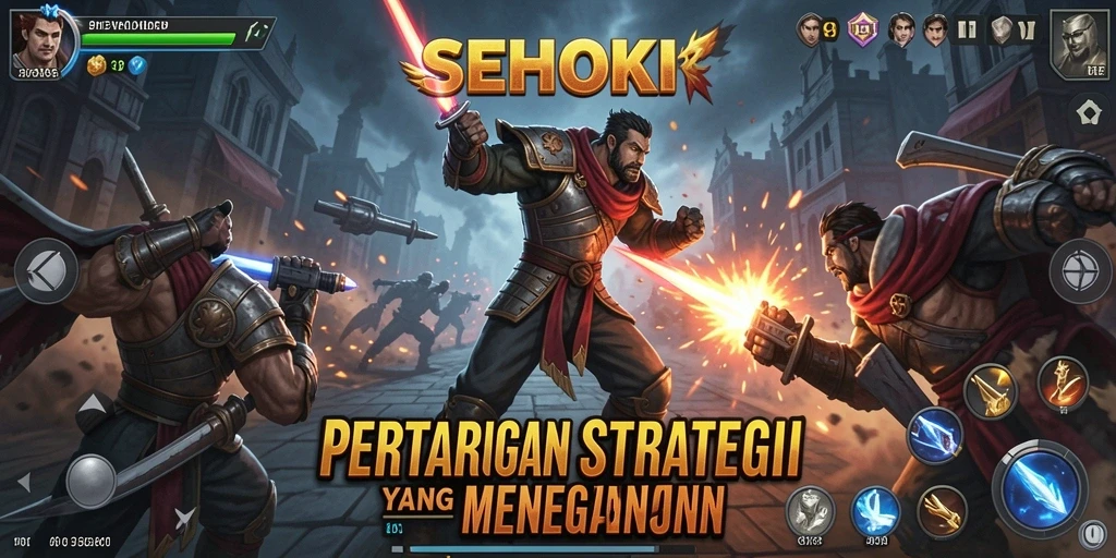 Tangkapan layar gameplay SEHOKI yang menampilkan strategi pertempuran.