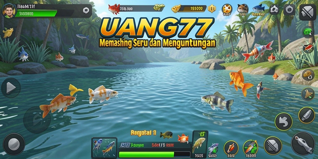 Menampilkan gameplay seru memancing ikan di UANG77.