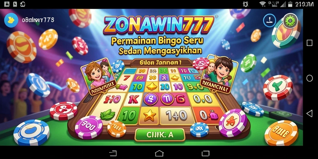 Tampilan menarik gameplay Bingo di ZONAWIN777.